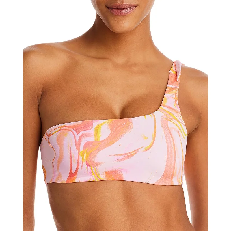 Aqua Swim Womens Printed Nylon Bikini Swim top