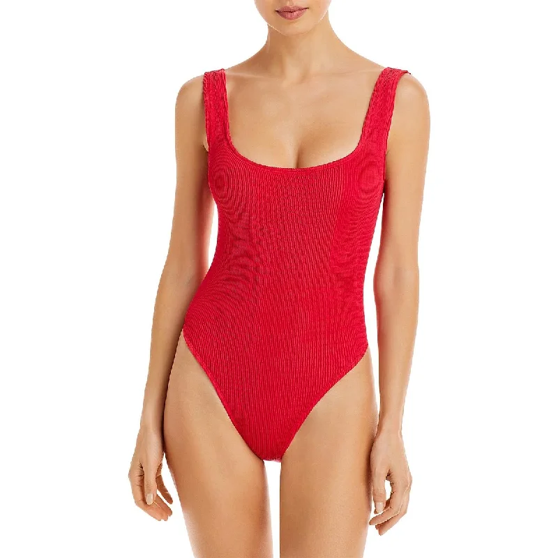 Cleonie Womens Bathe Maillot Low Back Pool One-Piece Swimsuit