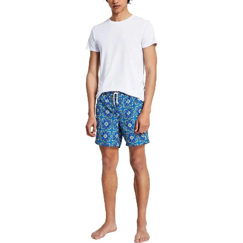 Guess Mens Mosaic Printed  Swim Trunks