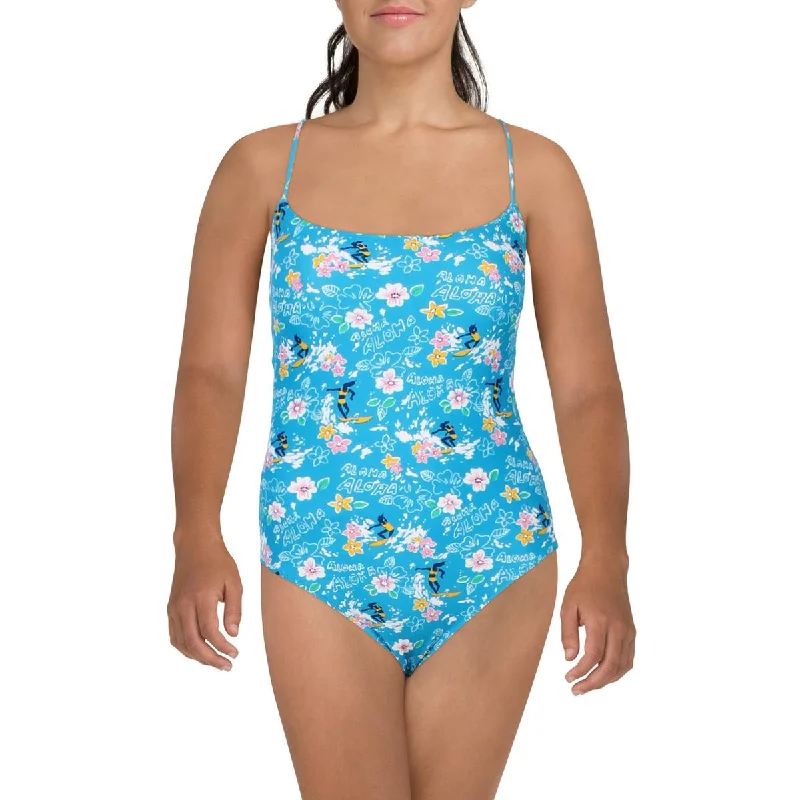 J. Crew Womens Floral Print Nylon One-Piece Swimsuit