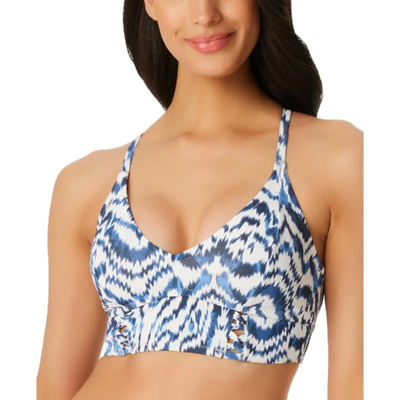 Jessica Simpson Womens Printed  Bikini Swim top