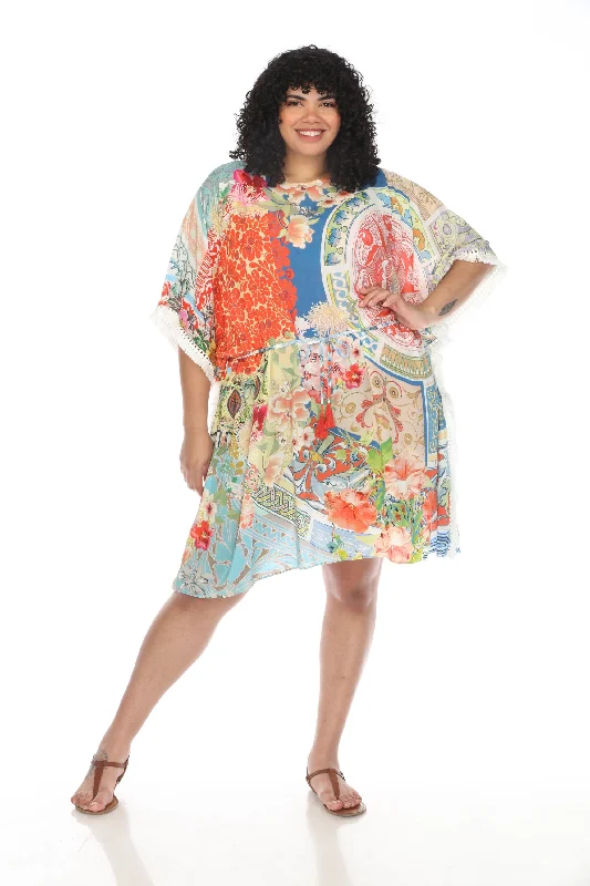 Johnny Was Boho Tunic Swim Cover-Up Dress Plus Size CSW1521-AX