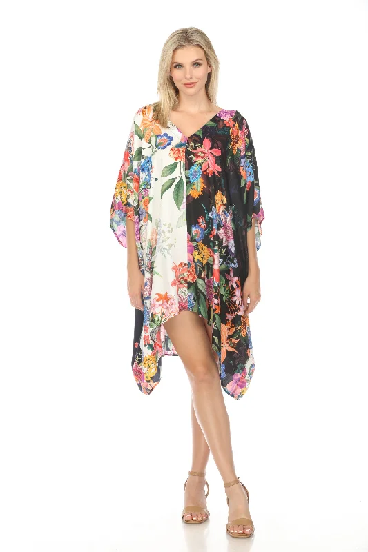 Johnny Was High-Low Swim Cover-Up Kaftan Dress Boho Chic CSW2824