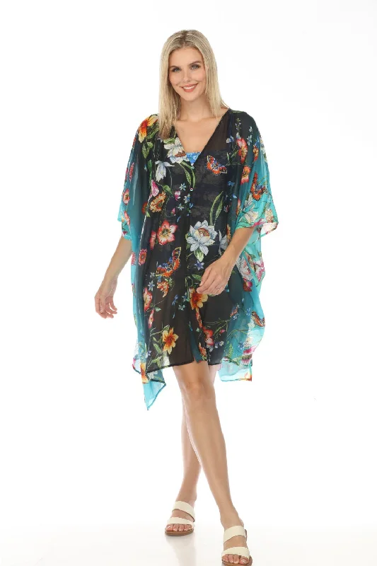 Johnny Was Ombre Garden Swim Cover-Up Adjustable Kaftan Dress CSW8123-Y