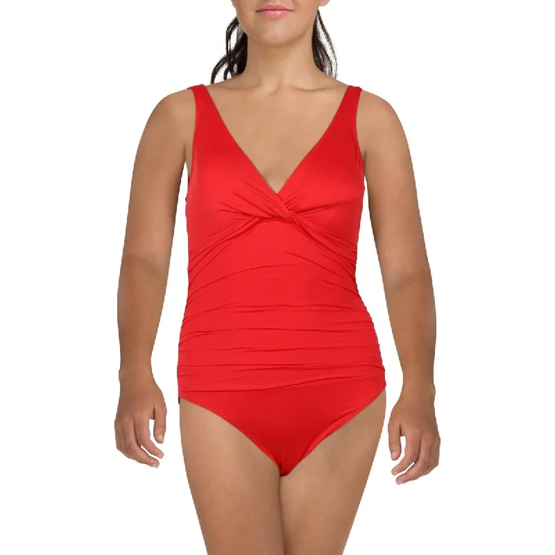 Lauren Ralph Lauren Womens Underwire Nylon One-Piece Swimsuit