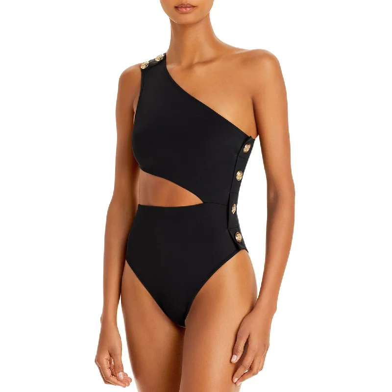 Oye Womens Embellished Cut-Out One-Piece Swimsuit