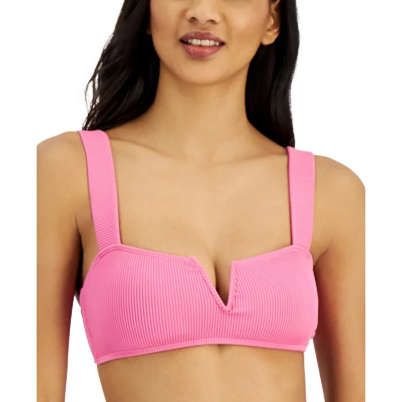 Roxy Womens Love The Vanuatu Ribbed V-Neck Bikini Swim top