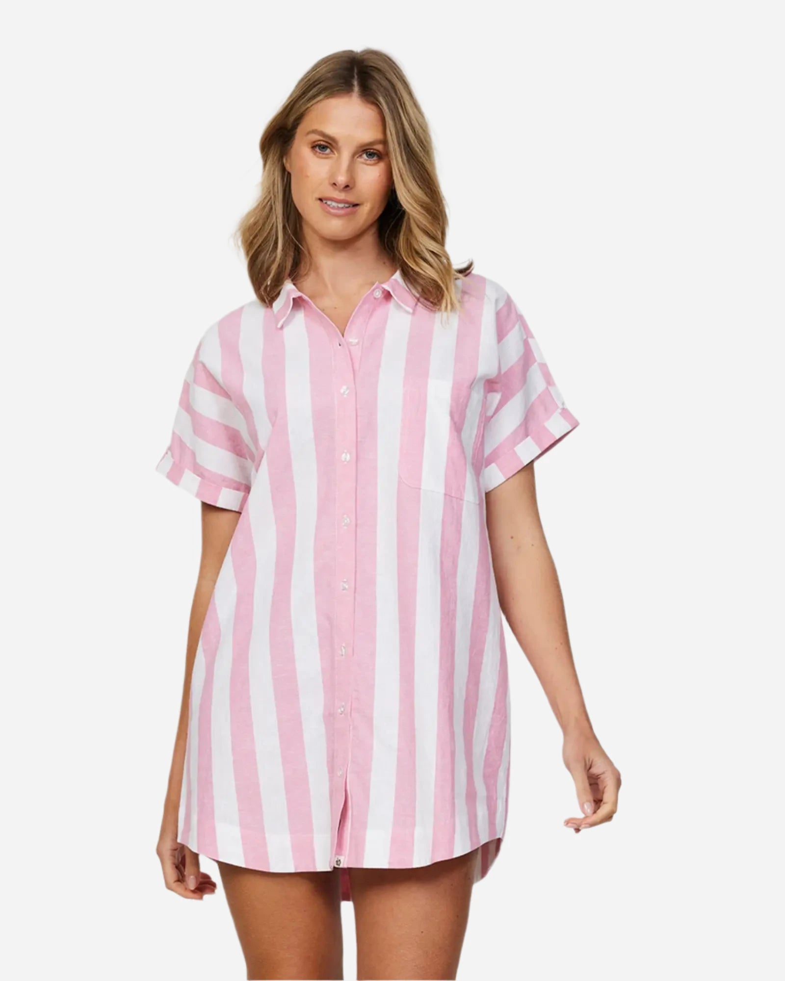 Womens - Over Swim - Sandbar - Classic Stripe Pink