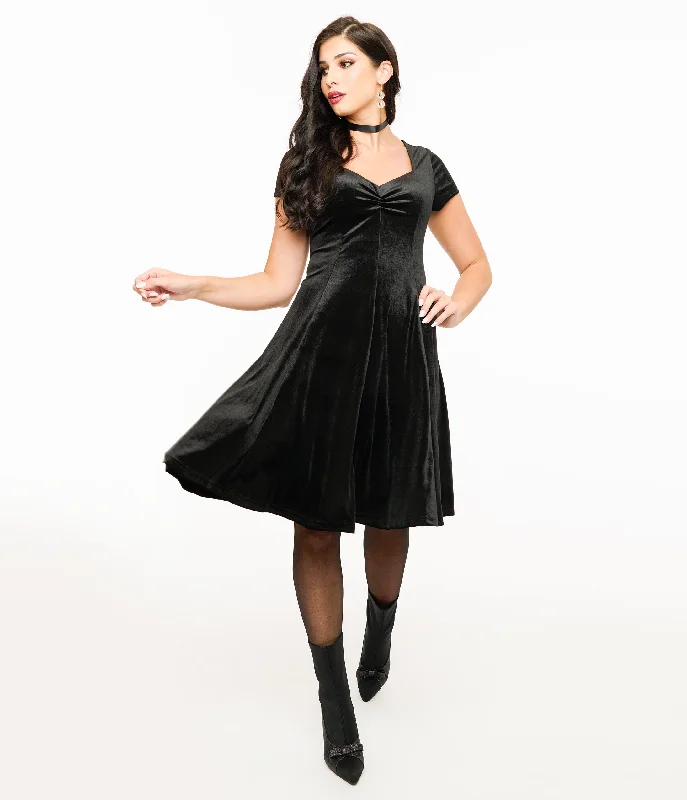 Black Velvet Mini Dress