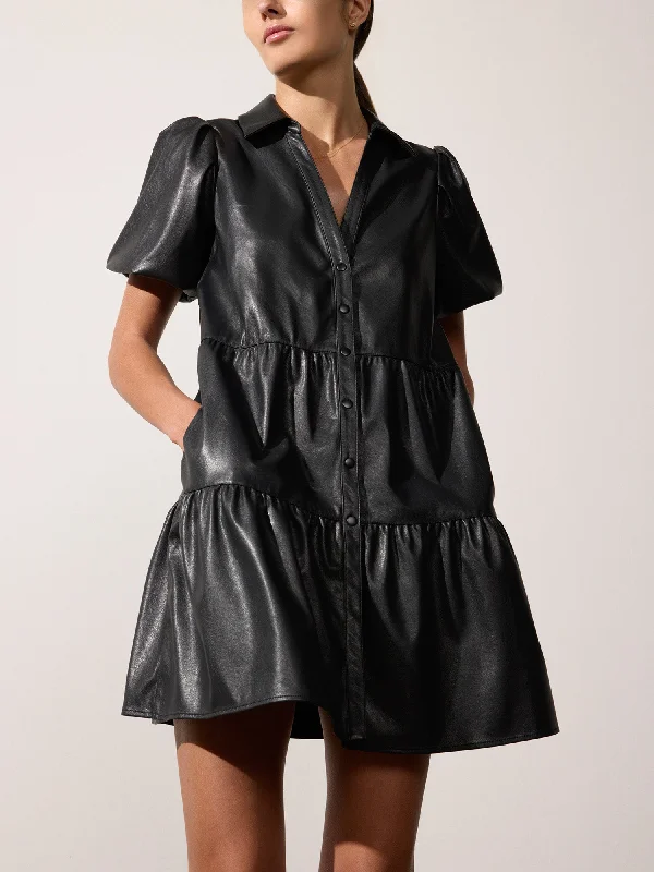 The Havana Vegan Leather Mini Dress