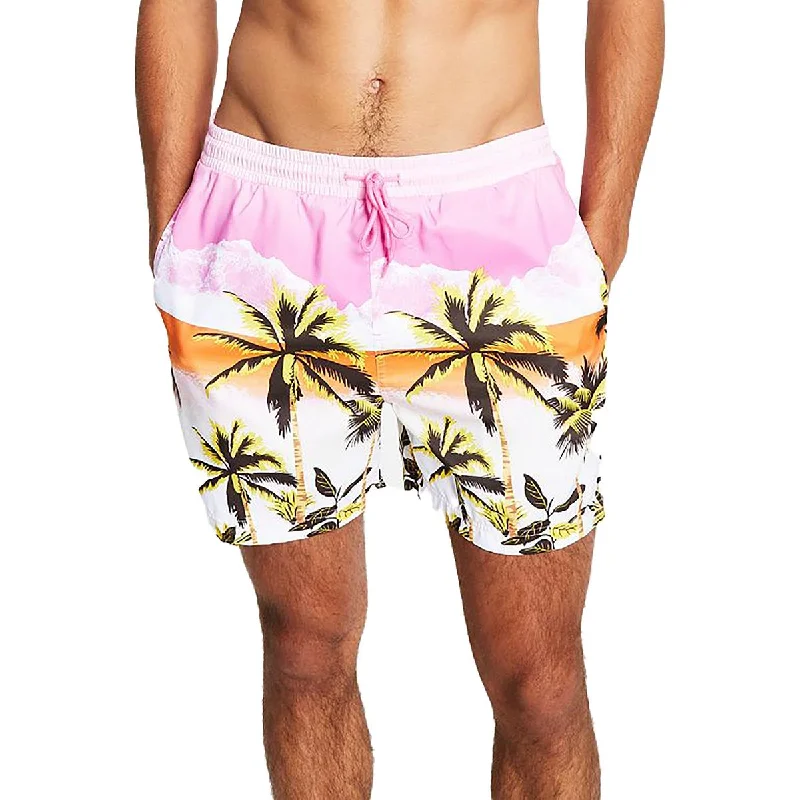 INC Mens Tropical Pockets Swim Trunks