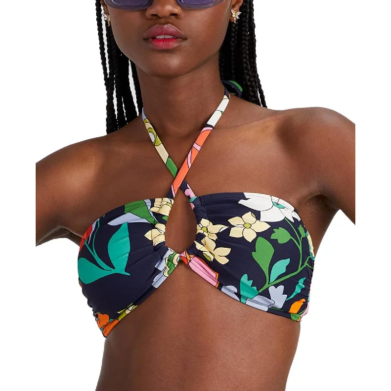 Kate Spade New York Womens Halter Bandeau Bikini Swim top