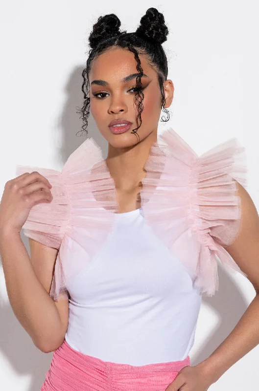 ADRIANA TULLE DETAIL TEE SHIRT