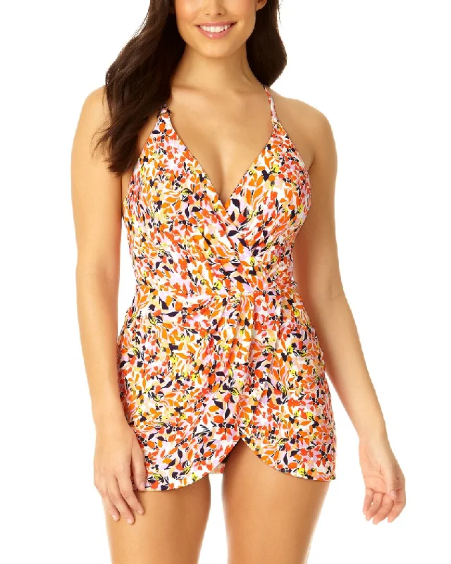 Anne Cole Surplice Maillot Swim Dress