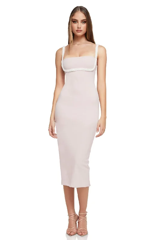 NOOKIE Nouveau Midi Dress (Nude) - RRP $349