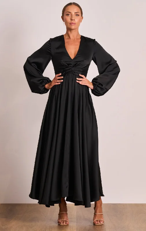 PASDUCHAS Lucia Sleeve Midi Dress (Black) - RRP $380