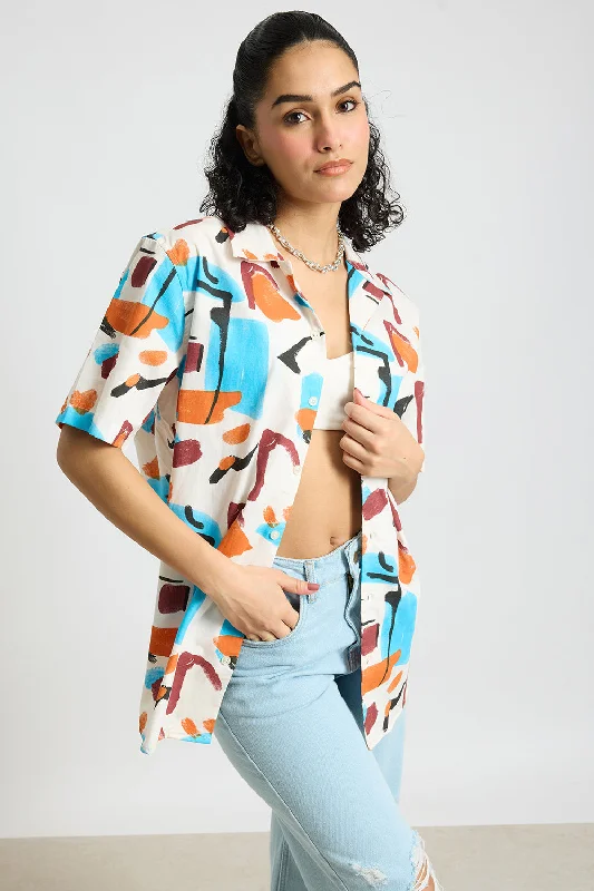 Abstract Paint Women's Resort Shirt