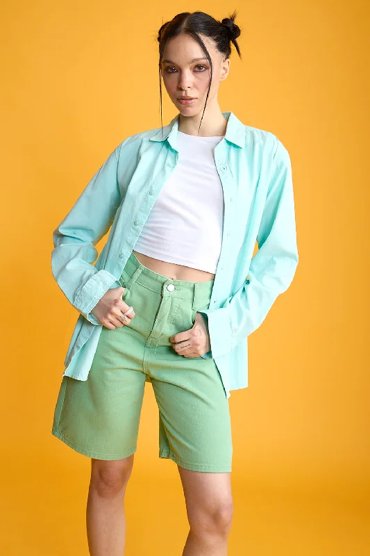 Easy Twill Mint Women's Regular Fit Shirt