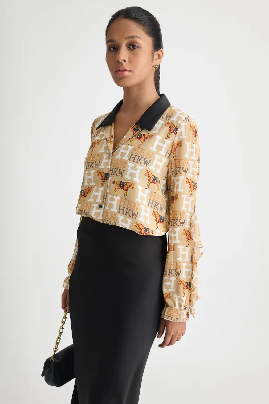 Printed Sheer Shirt