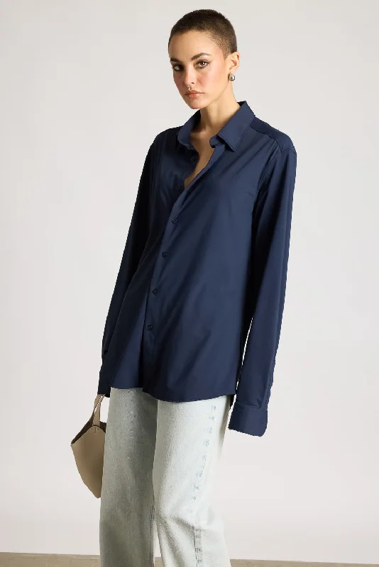 Women's Polyamide Shirt- Navy Blue