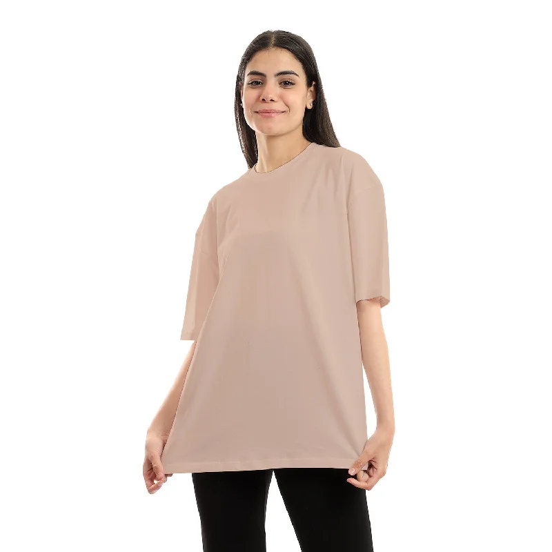 Basic Unisex Oversized SS T-Shirt - Beige