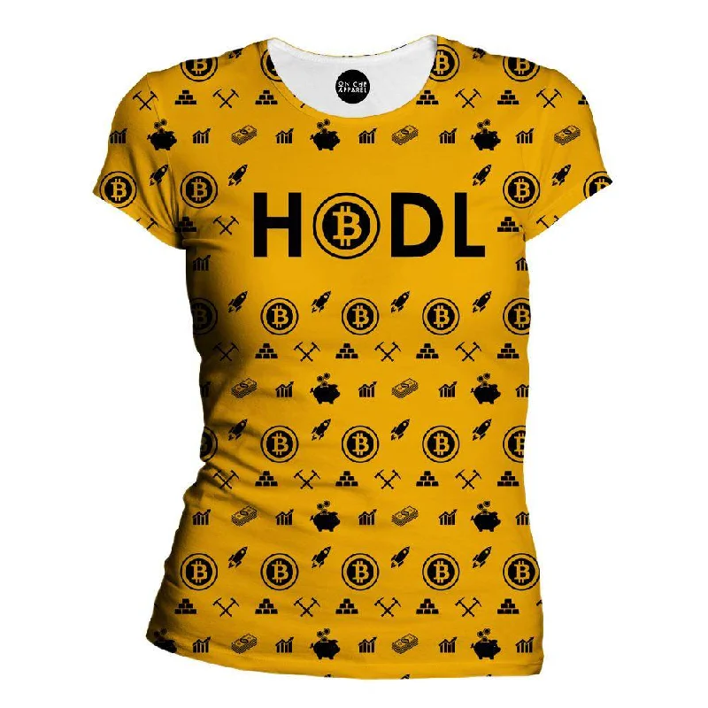 Bitcoin HODL Yellow Women's T-Shirt