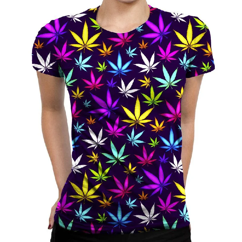 Black Weed Womens T-Shirt