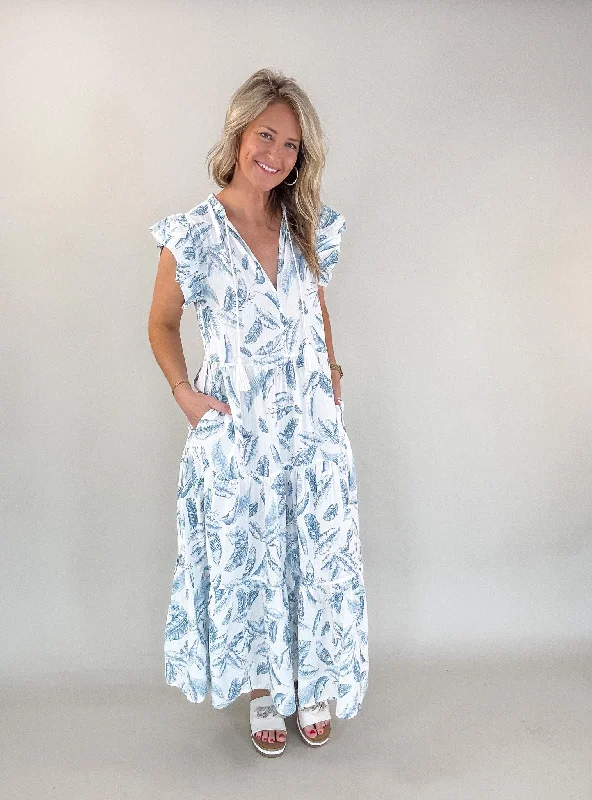 Blue Lima Floral Maxi Dress