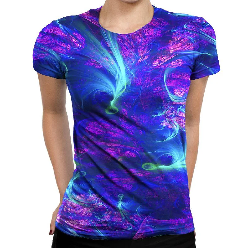 Blue Swirls Womens T-Shirt