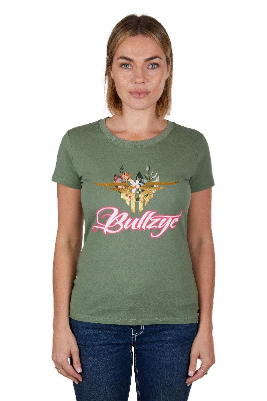 Bullzye Tee Womens Foliage Moss