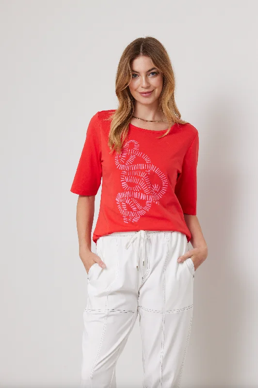 DUO ESSENTIAL TEE - CORAL