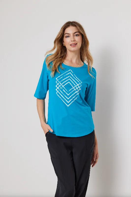 DUO ESSENTIAL TEE - DARK TURQUOISE