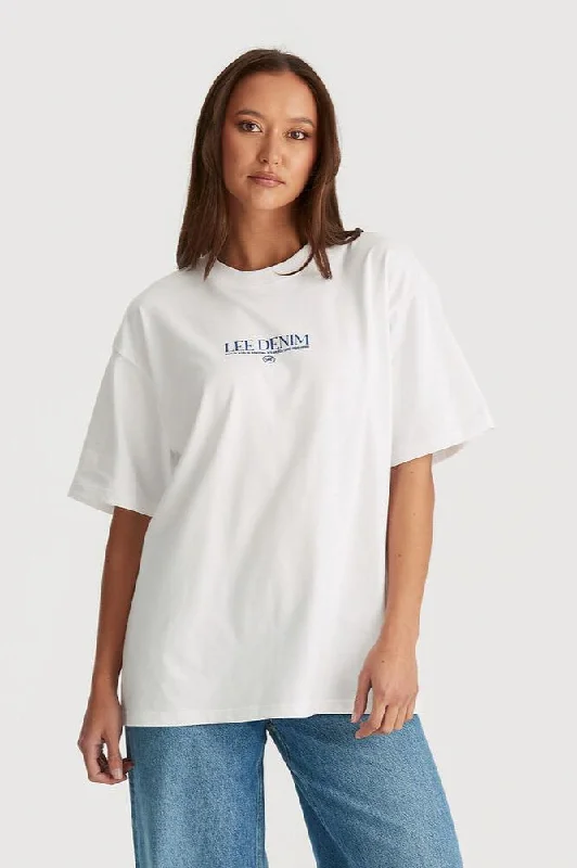 LEE CITYSCAPE BAGGY TEE - OPTIC WHITE