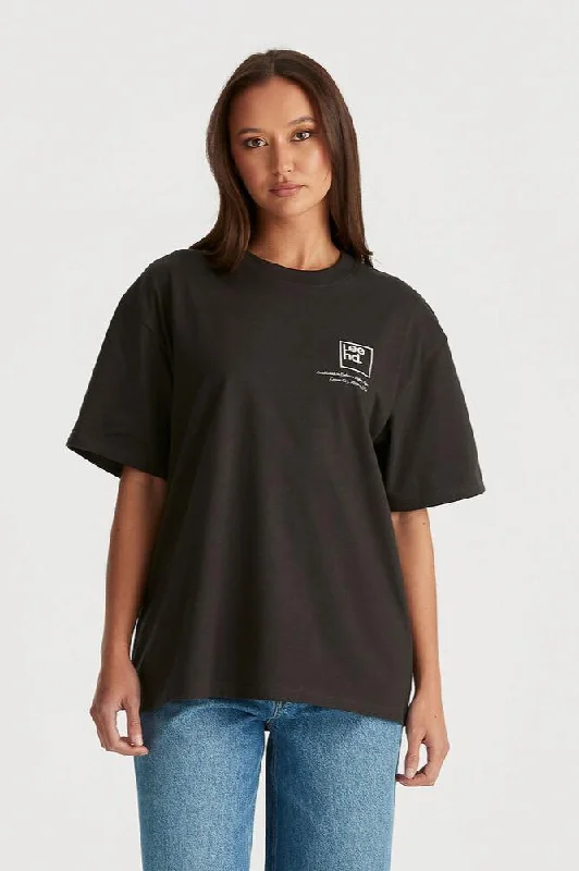 LEE ROSE BAGGY TEE - WORN BLACK