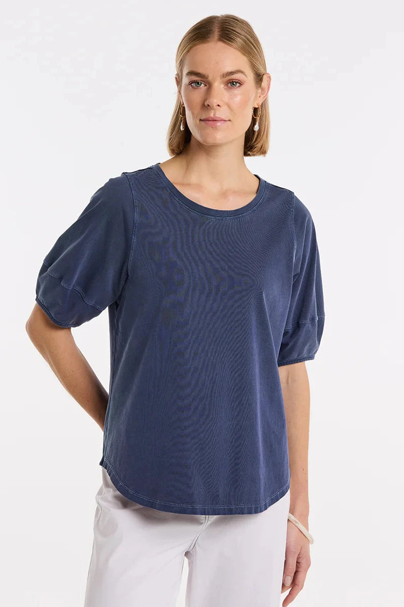 MARCO POLO LANTERN SLEEVE TEE - FRENCH BLUE