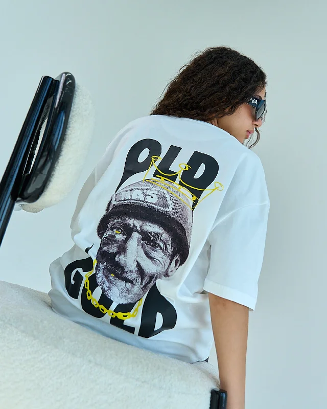 Old is Gold Unisex Oversized SS T-Shirt - Off White