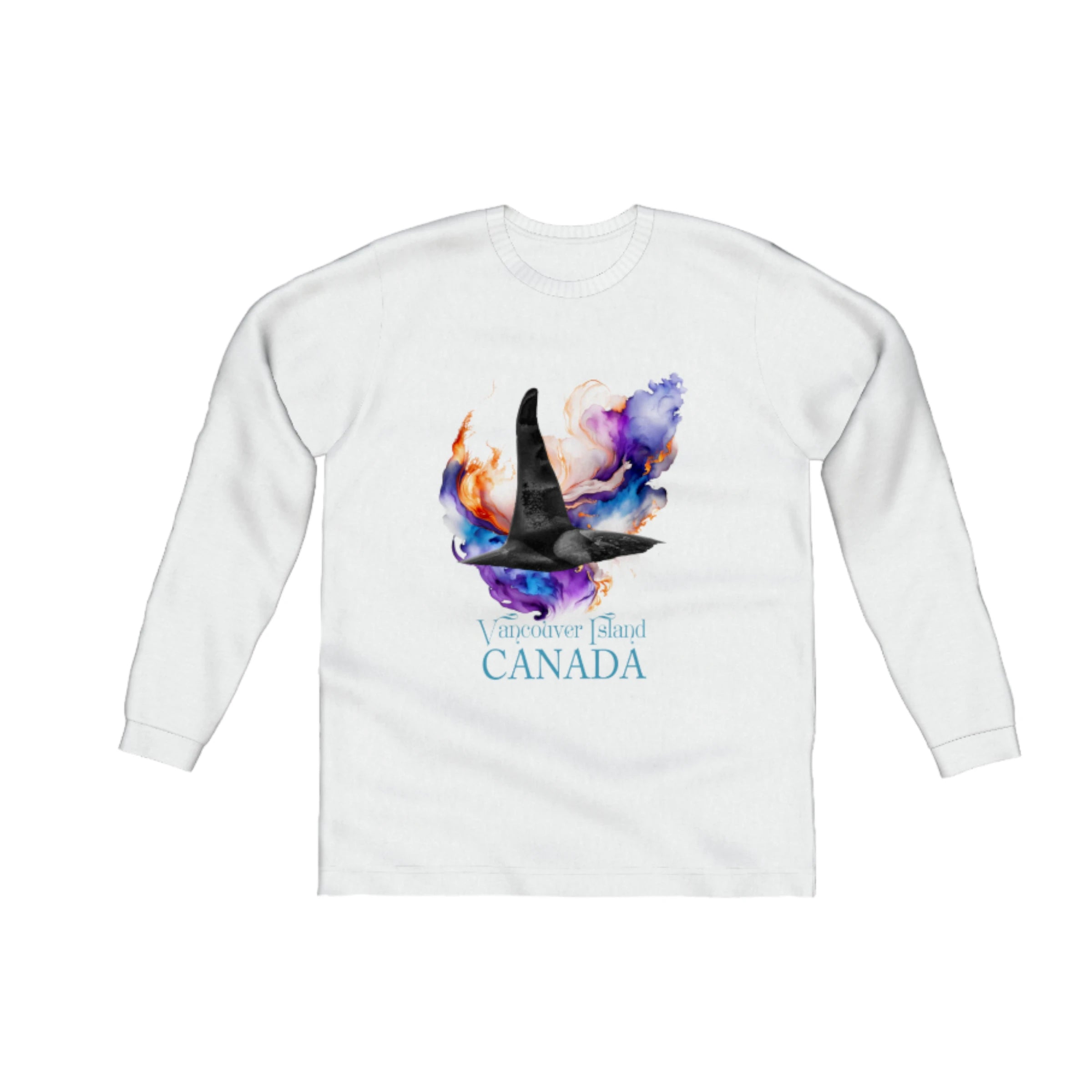 Orca Aura Vancouver Island Canada Comfort Long Sleeve Unisex T-shirt