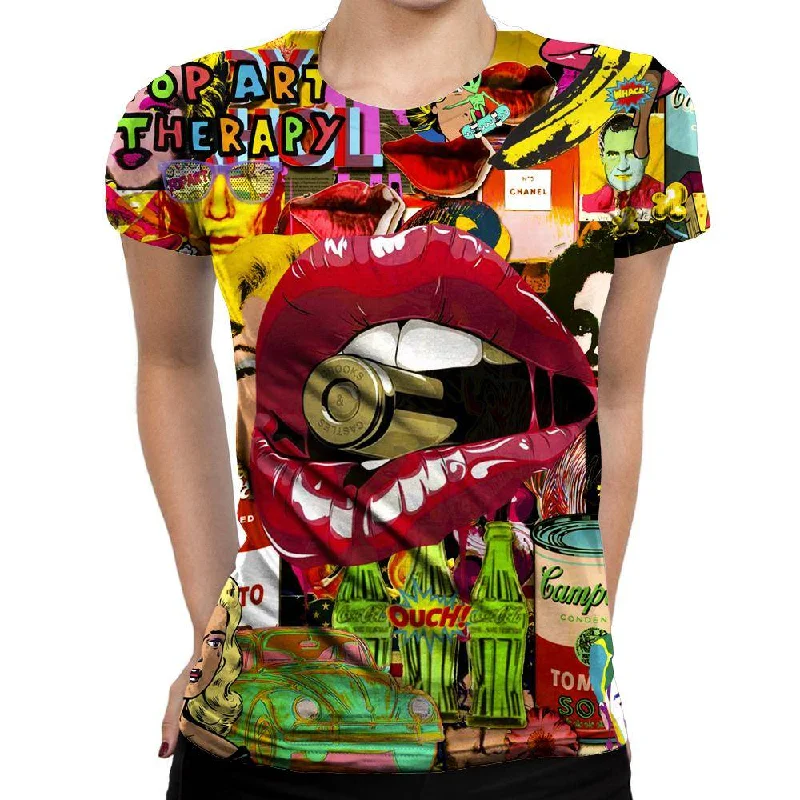 Pop Art Therapy Womens T-Shirt