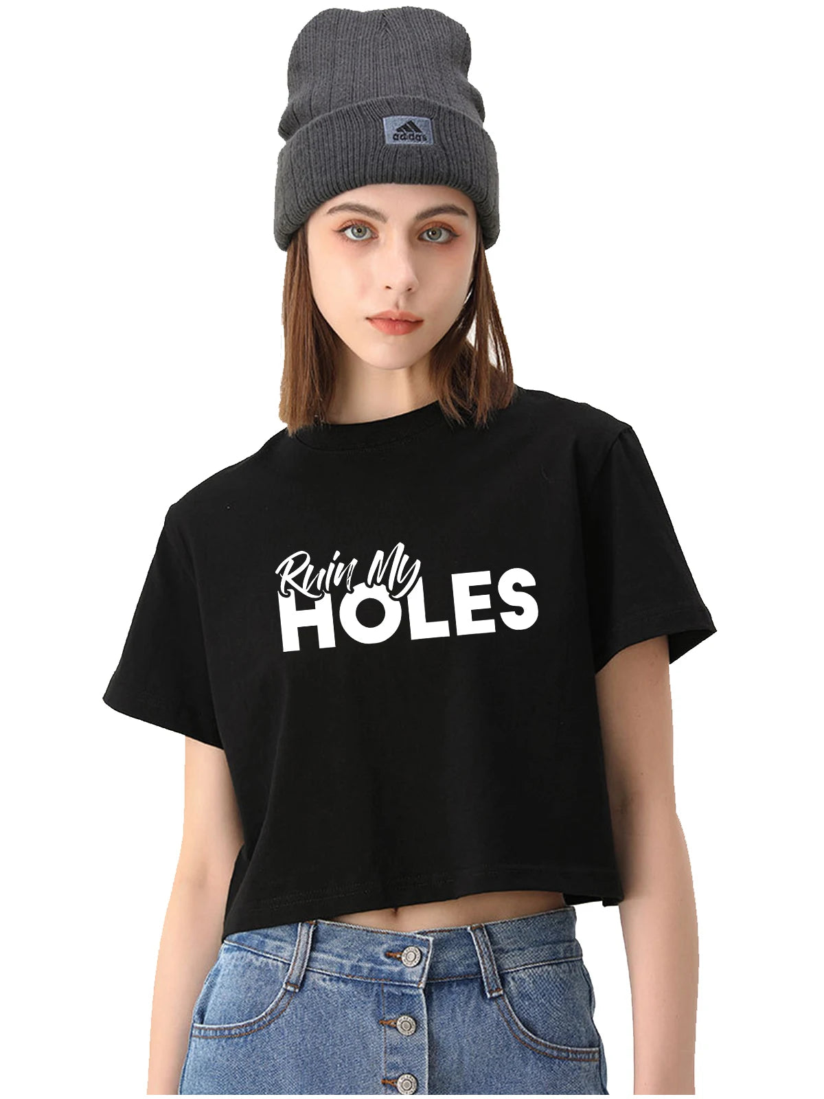 Ruin My Holes Crop Tee