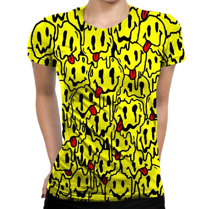 Trippy Emoji Womens T-Shirt