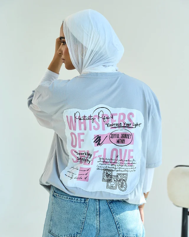 Whispers Unisex Oversized SS T-Shirt - Grey