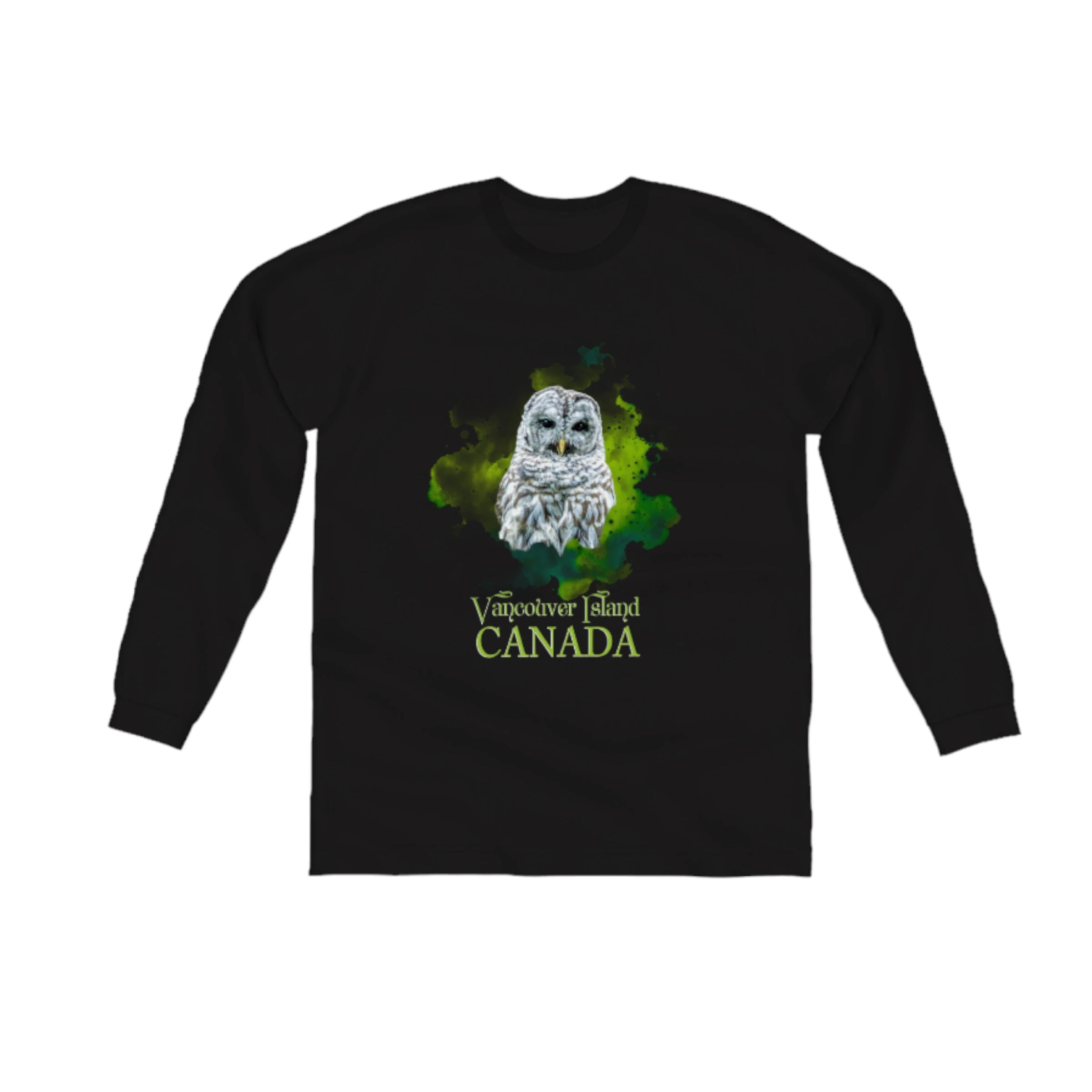 Wise Owl Vancouver Island Canada Comfort Long Sleeve Unisex T-shirt