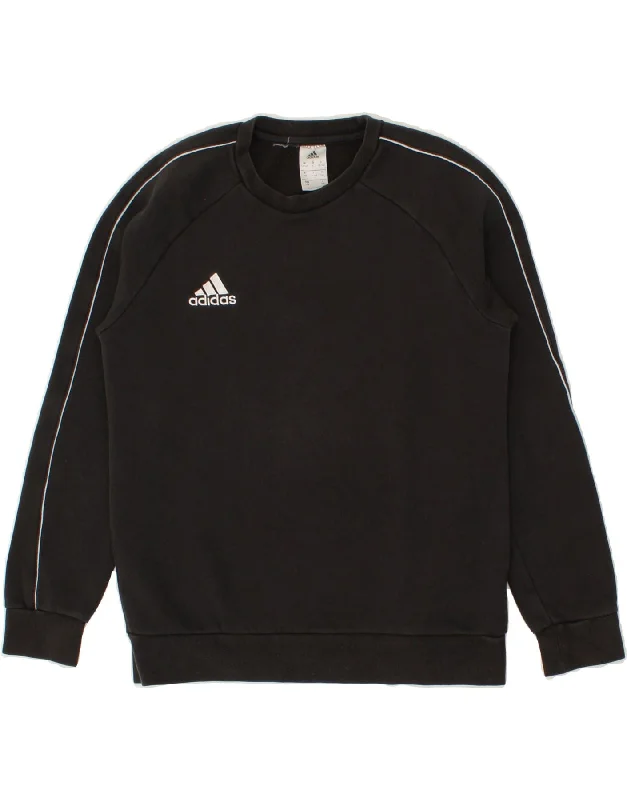 ADIDAS Boys Hoodie Jumper 13-14 Years Black