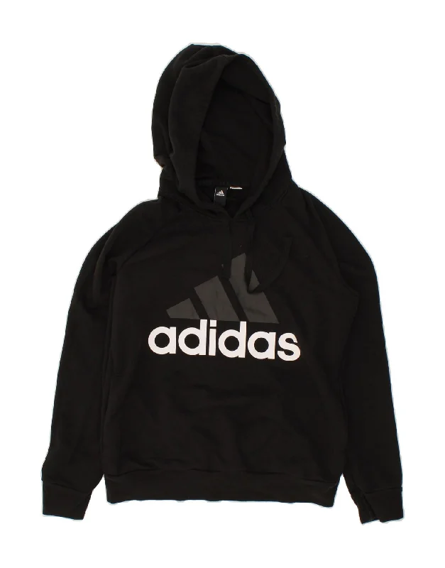 ADIDAS Mens Graphic Hoodie Jumper Small Black