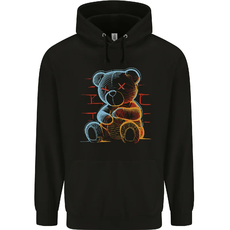 An Urban Teddy Bear Mens 80% Cotton Hoodie