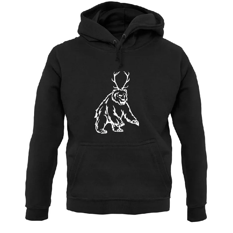 Bear Antlers (Beer) Unisex Hoodie