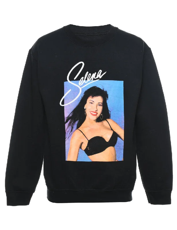 Black & Blue Selene Printed Sweatshirt - S