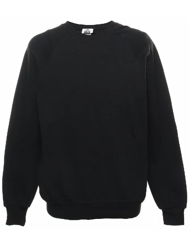 Black Plain Lee Sweatshirt - L