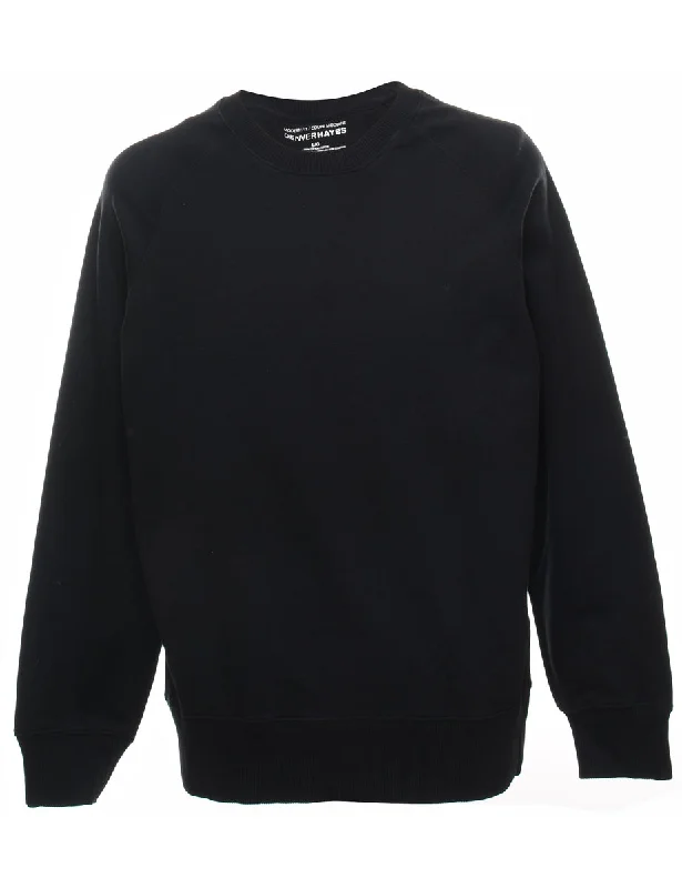 Black Plain Sweatshirt - L