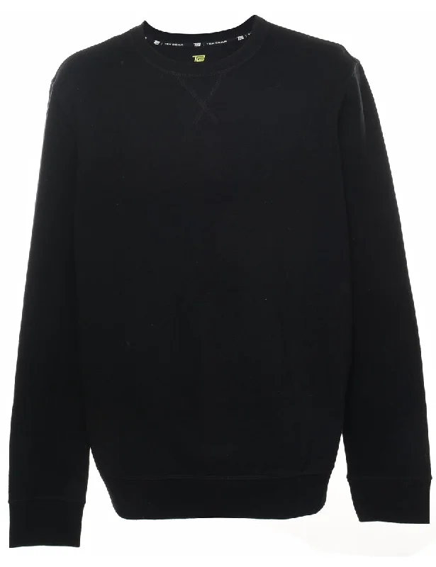 Black Plain Sweatshirt - L